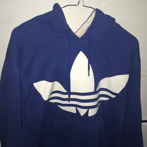 Adidas trefoil royal blue hoodie